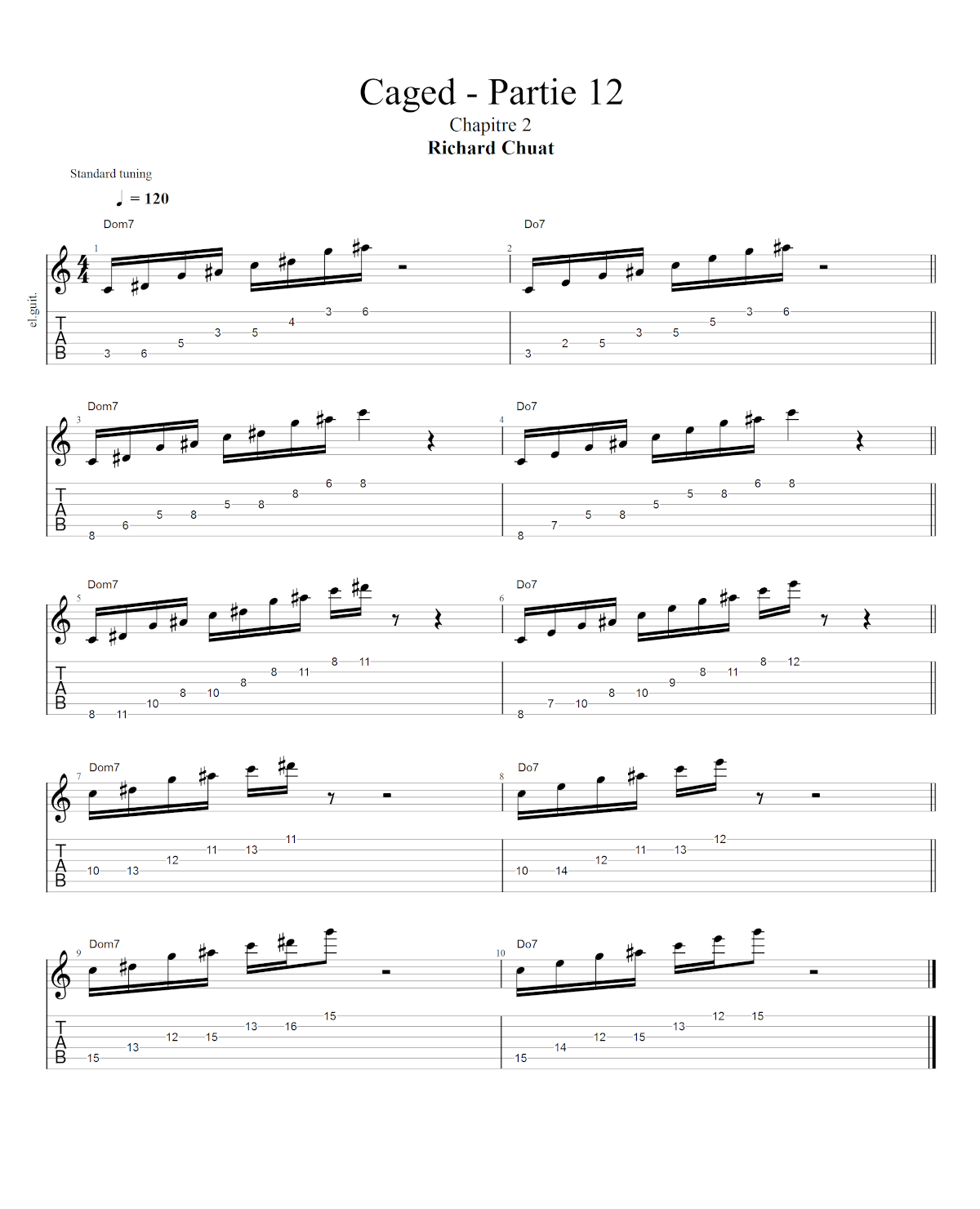 Partition 2 - Chapitre 2 : les arpèges m7 et 7
