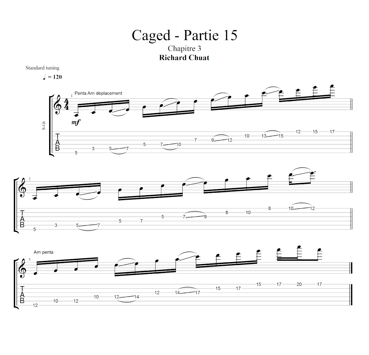Partition 3 - Chapitre 3 : Glissés sur pentatonique
