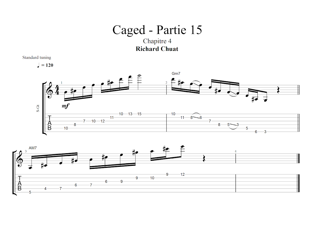 Partition 4 - Chapitre 4 : Arpèges m7 et M7
