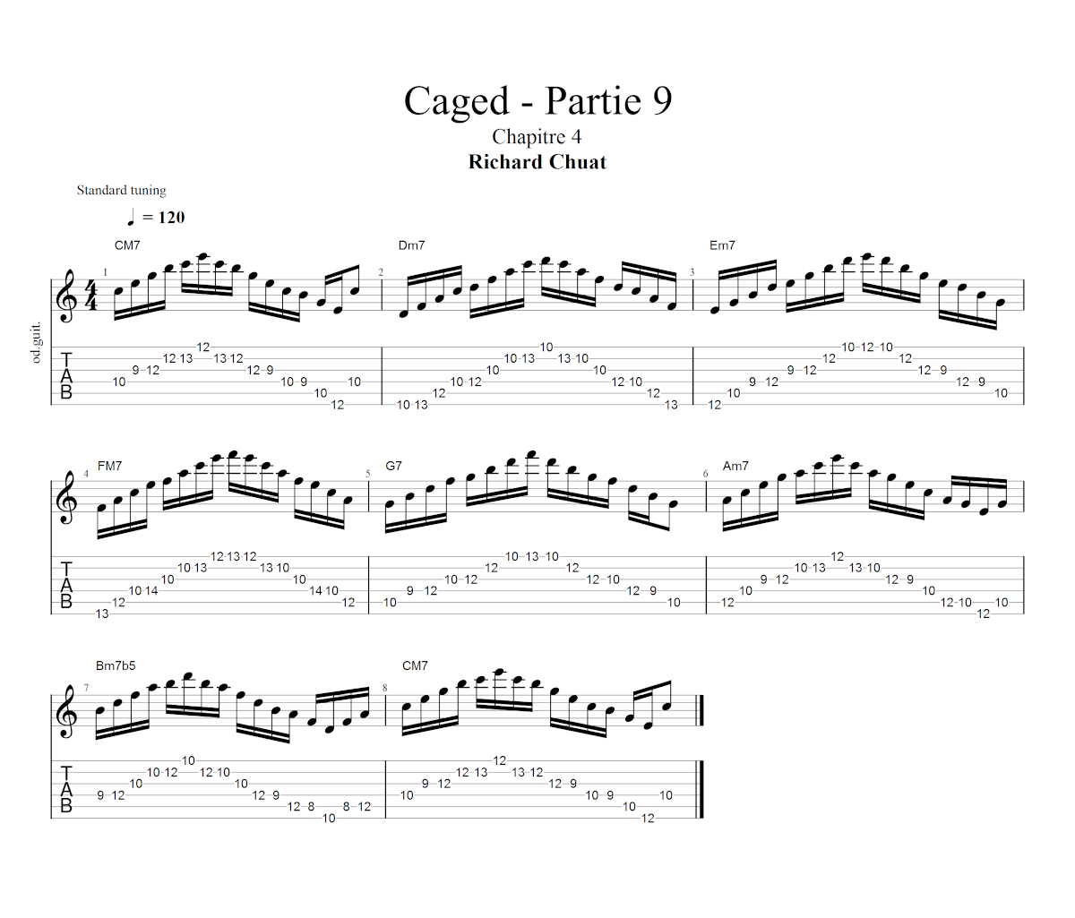 Partition 4 - Chapitre 4 : 4ème position d'arpèges
