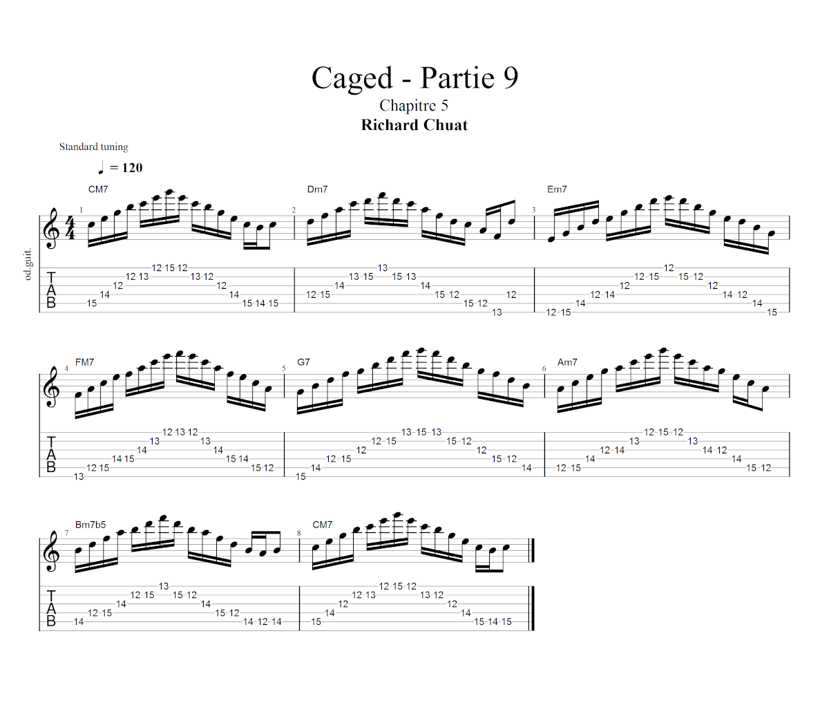 Partition 5 - Chapitre 5 : 5ème position d'arpèges