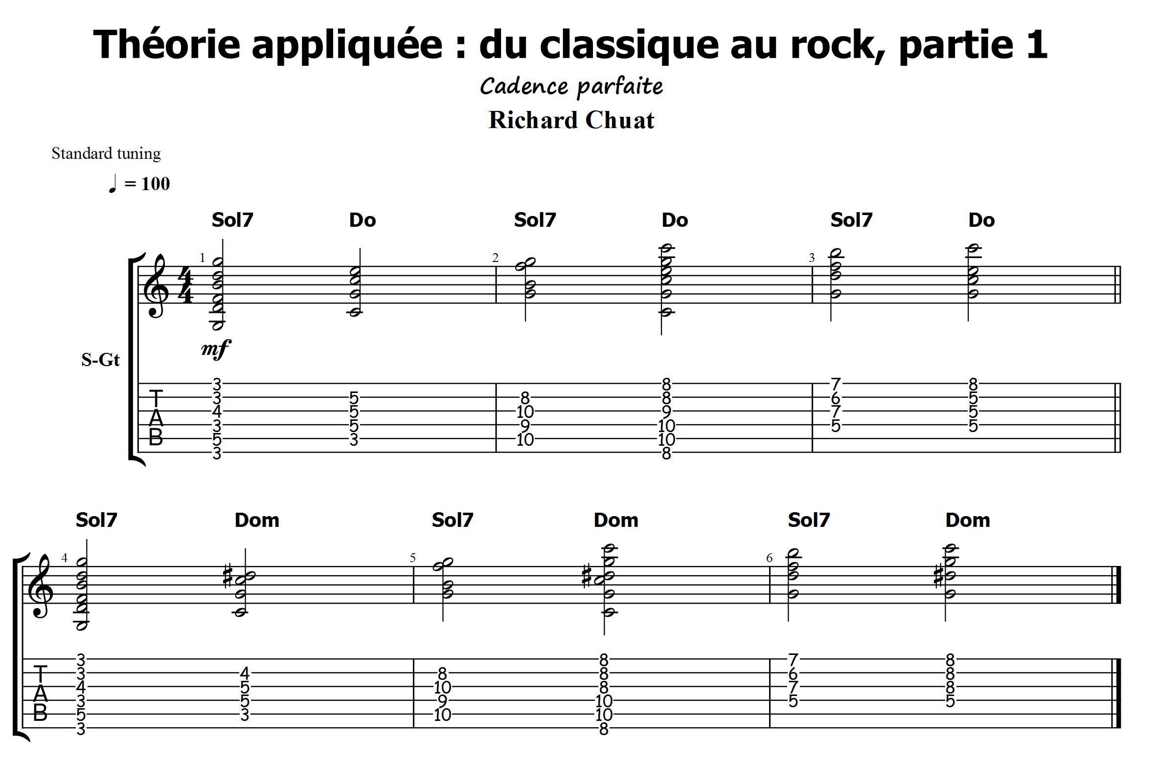 Partition 2 - Partie 2 : cadence parfaite