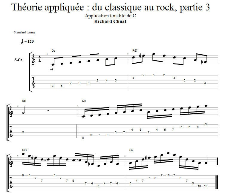 Partition 2 - Partie 2 : mise en application tonalité de C