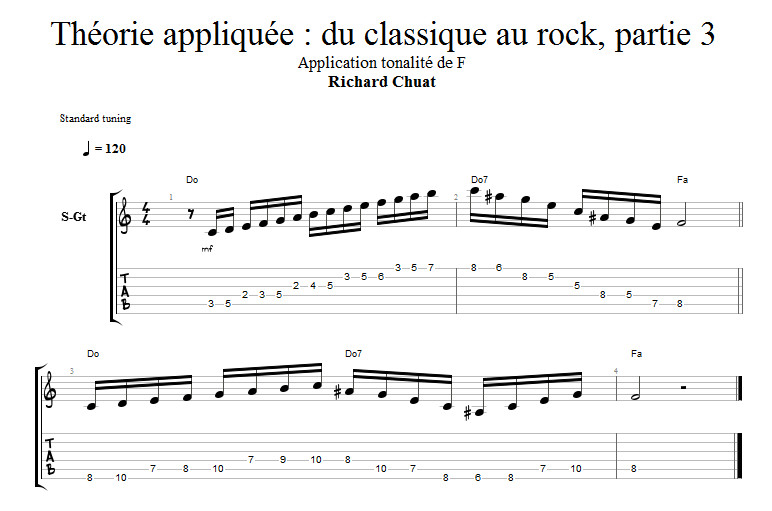 Partition 3 - Partie 3 : mise en application tonalité de F