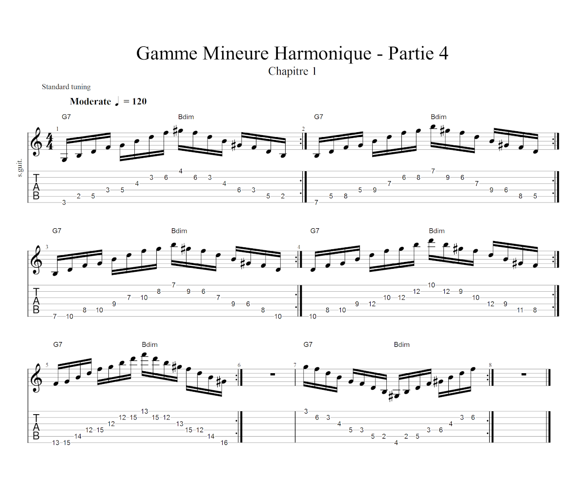 Partition 1 - Chapitre 1 : mélange d'arpèges