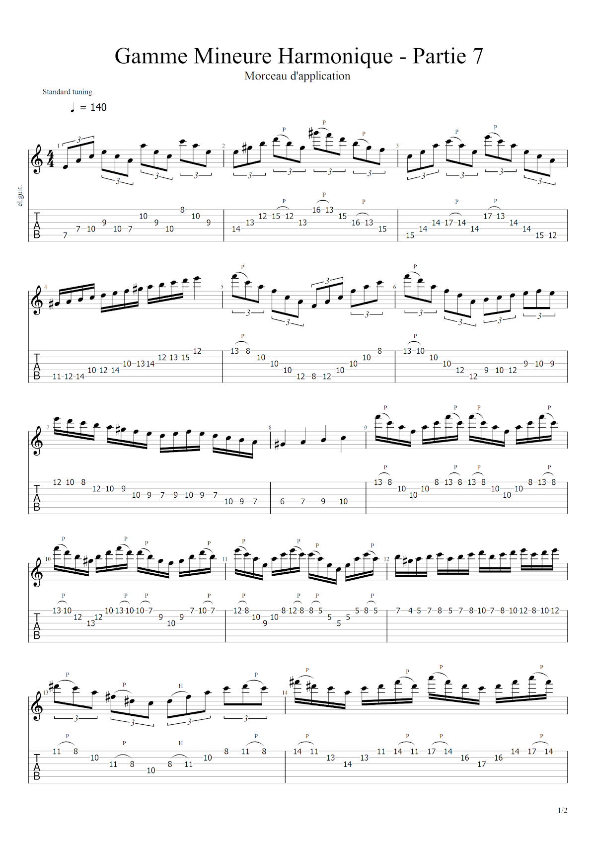 Partition 1 - Chapitre 1 : Morceau d'application