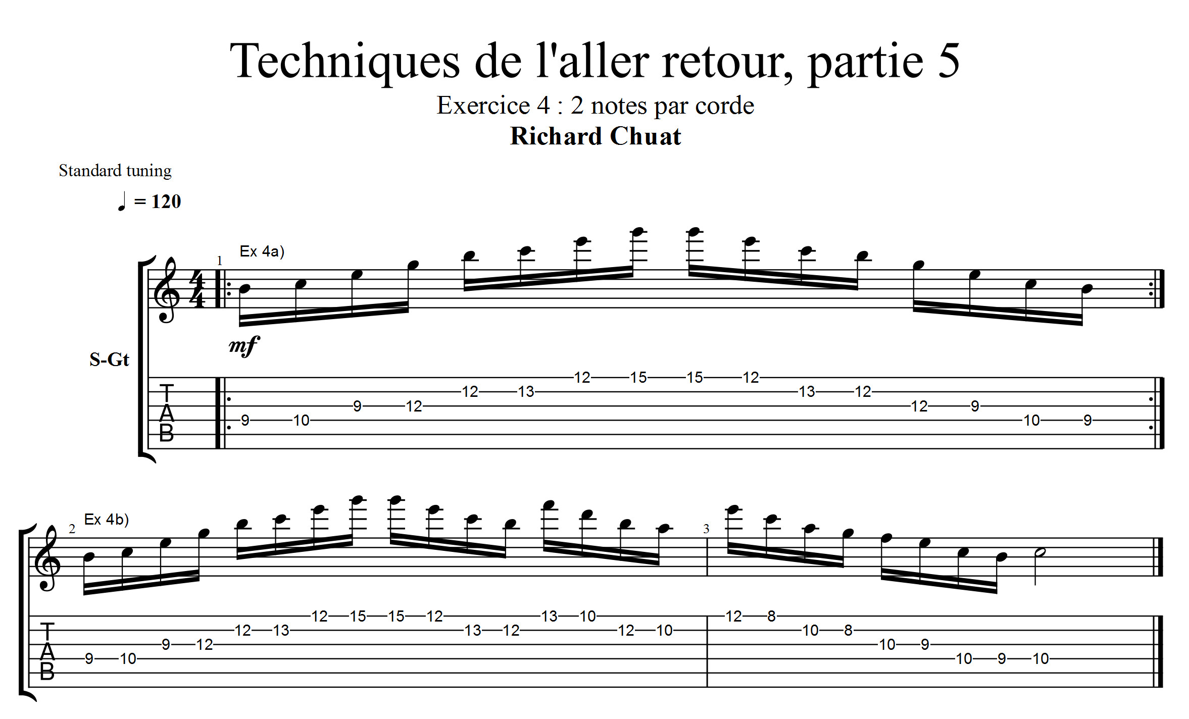 Partition 4 - Partie 4 : 2 notes par corde
