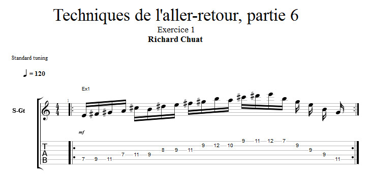 Partition 1 - Partie 1 : montée sur gamme de E