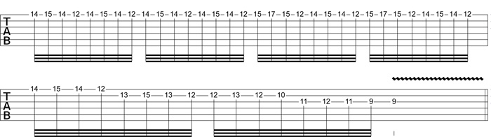 Partition 10 - Plan à la John Petrucci - Boucle sur une corde
