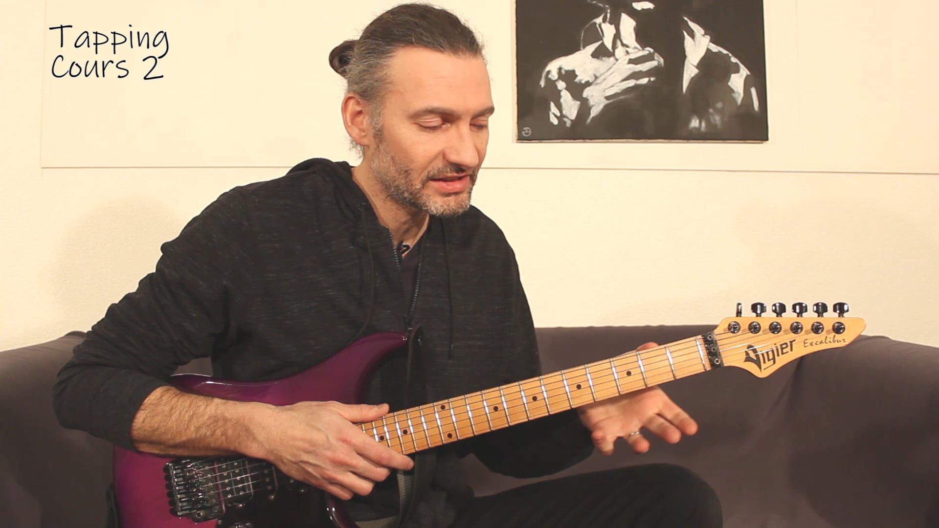 Tapping avec déplacement sur corde