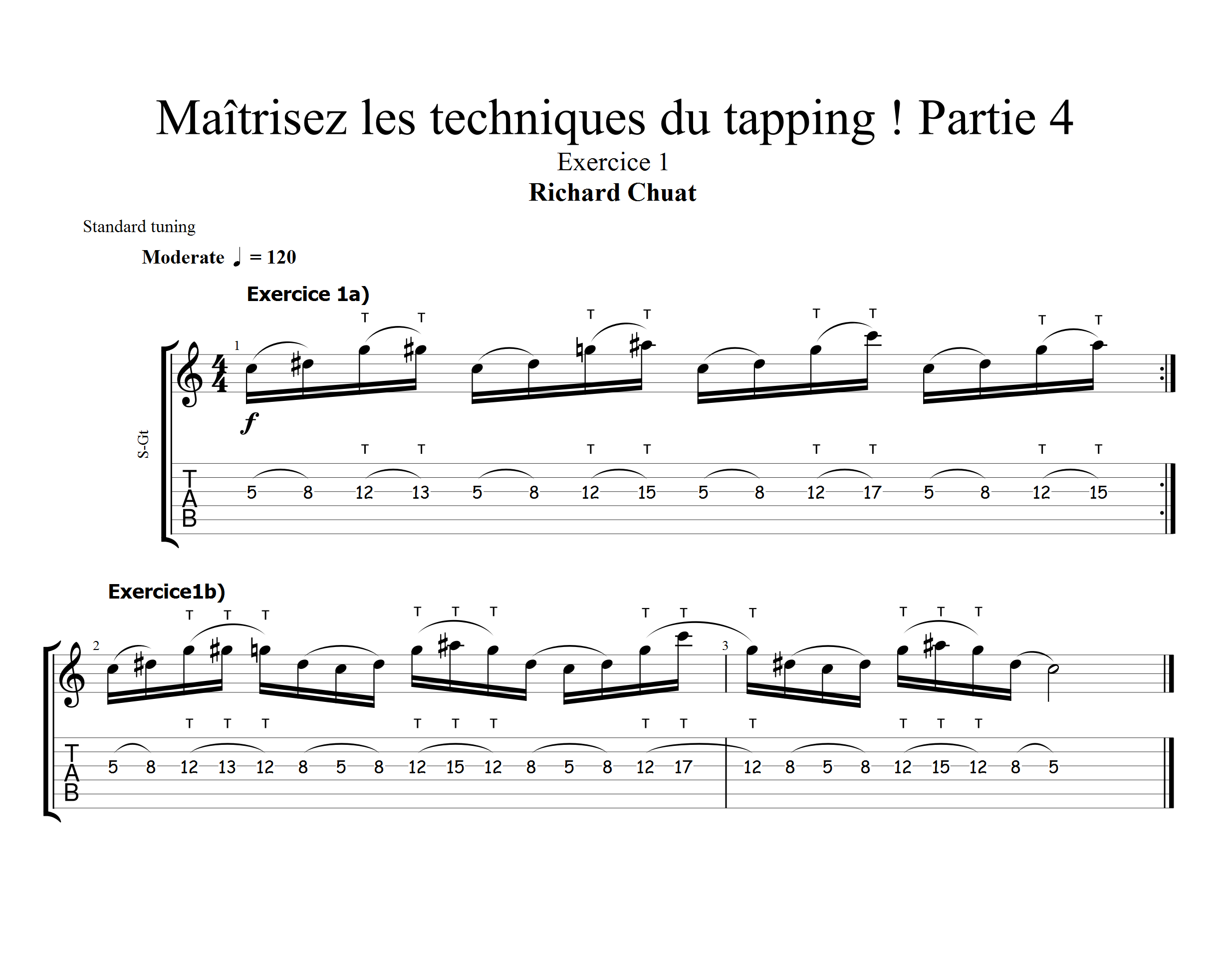 Partition 1 - Extension des doigts