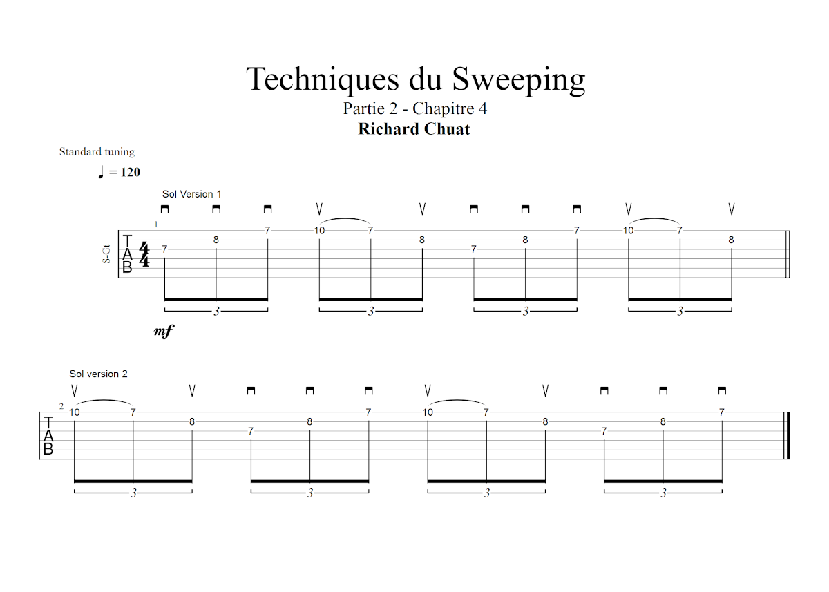 Partition 4 - Chapitre 4 : Motif récurrent en sweeping