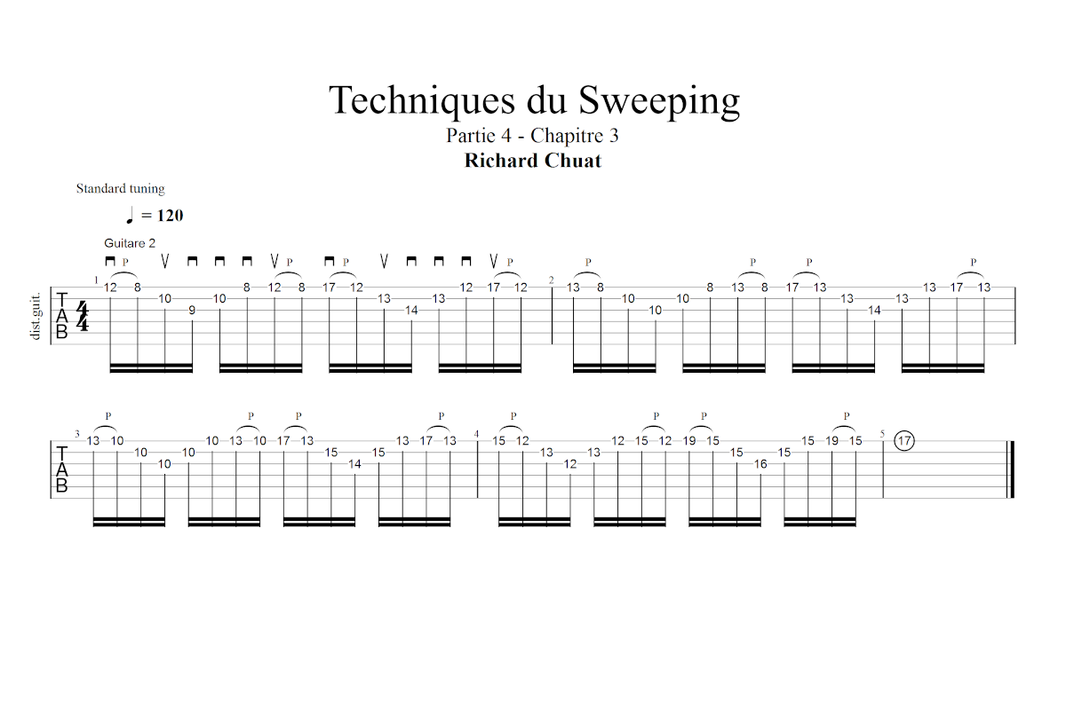 Partition 3 - Chapitre 3 : sweeping guitare 2