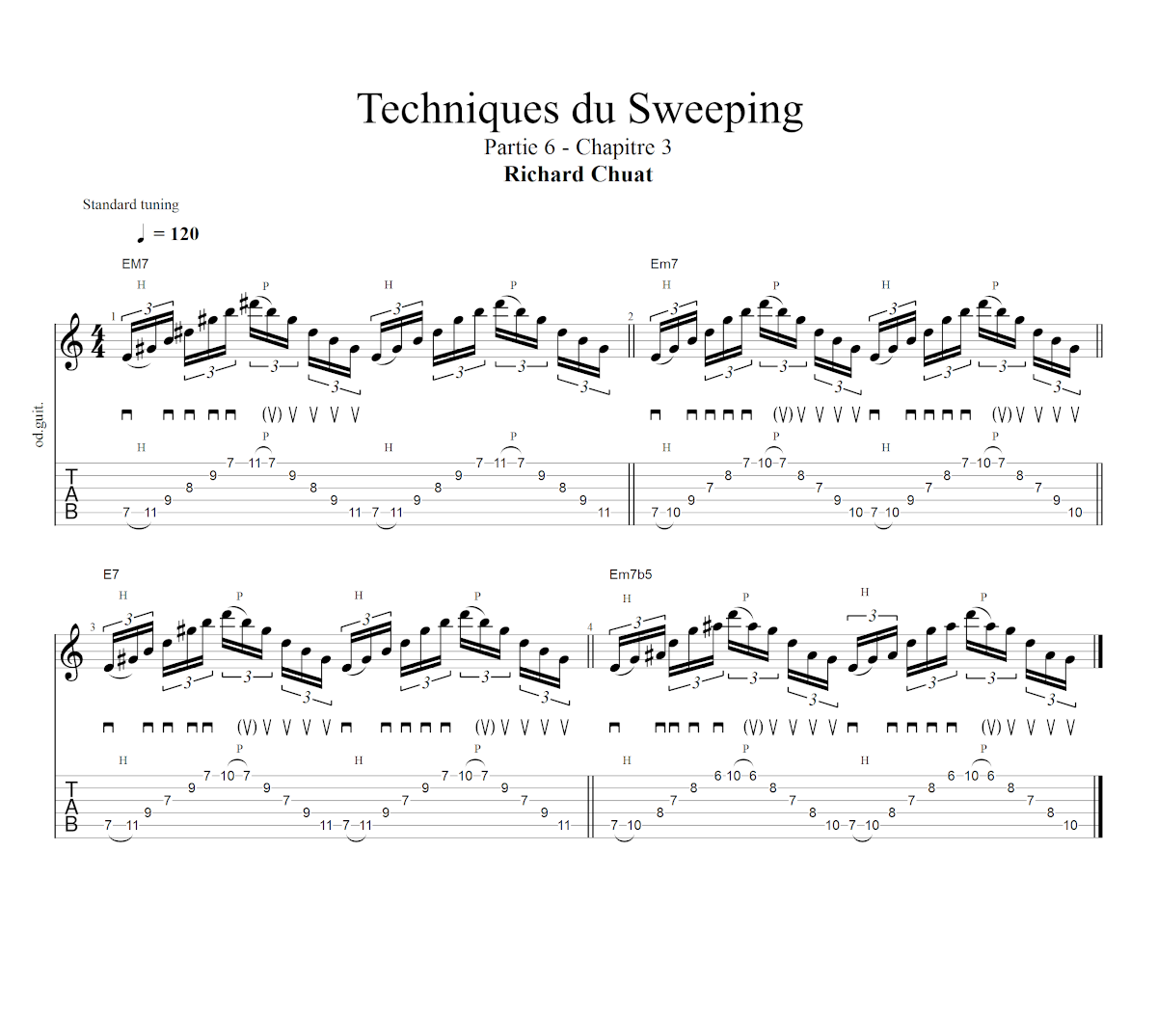 Partition 3 - Chapitre 3 : Création d'arpèges à 4 sons