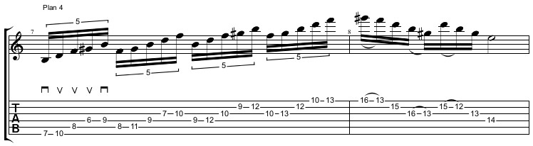 Partition 5 - Plan 5 - Quintolet et arpèges diminués