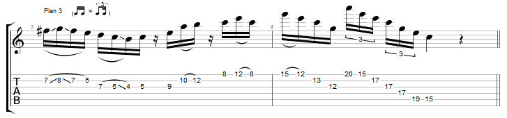 Partition 7 - Plan 7 - Déplacement sur tout le manche