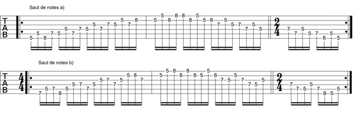 Partition 2 - Saut de notes