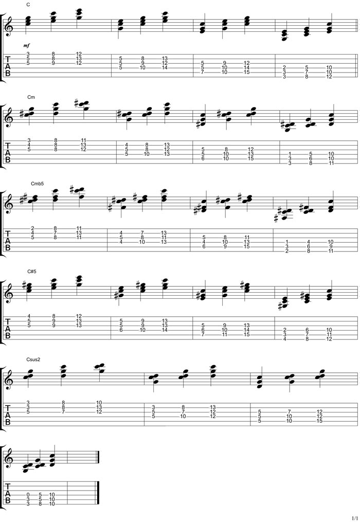Partition 1 - Triades harmoniques