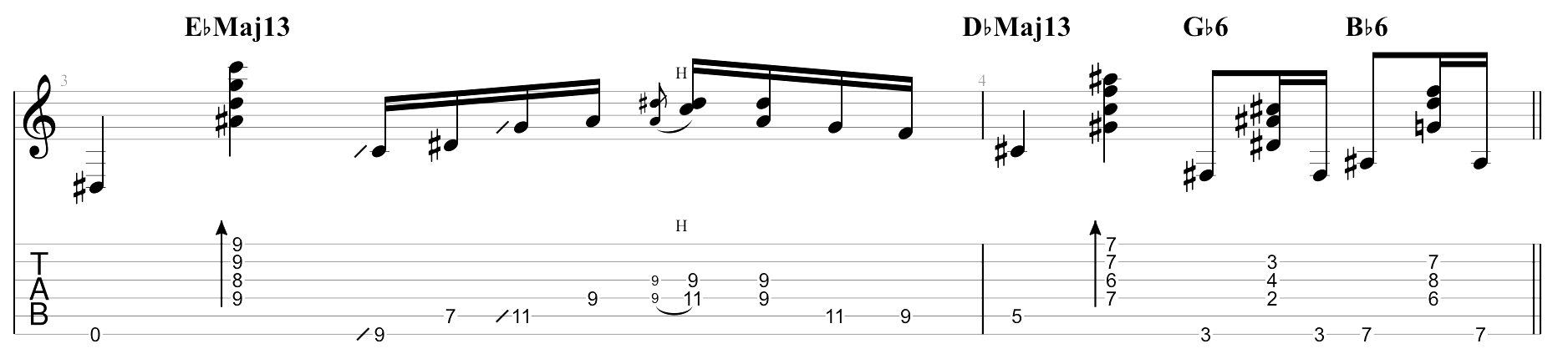 Partition 6 - Partie A - Mesure 3 et 4