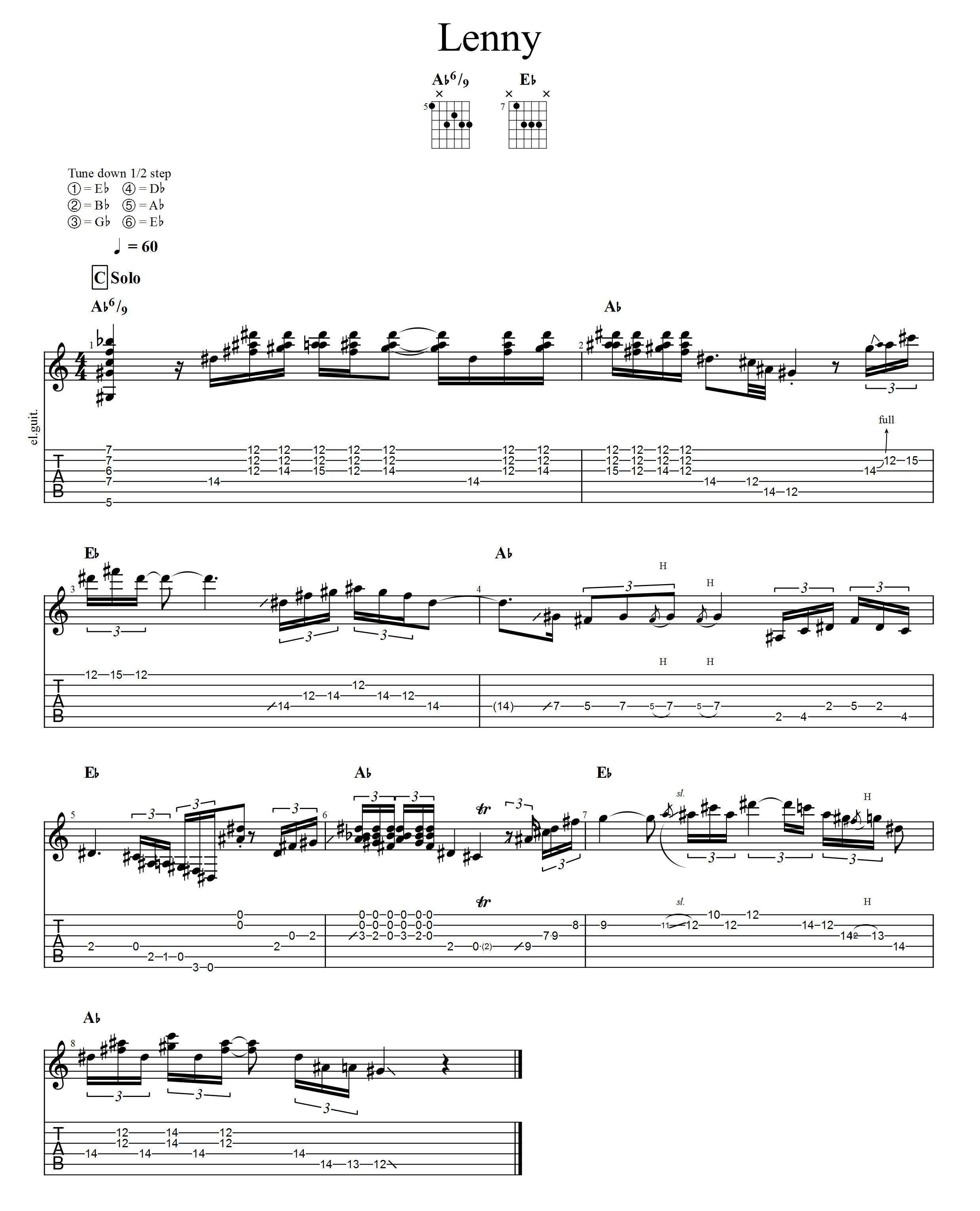 Partition 1 - Le solo