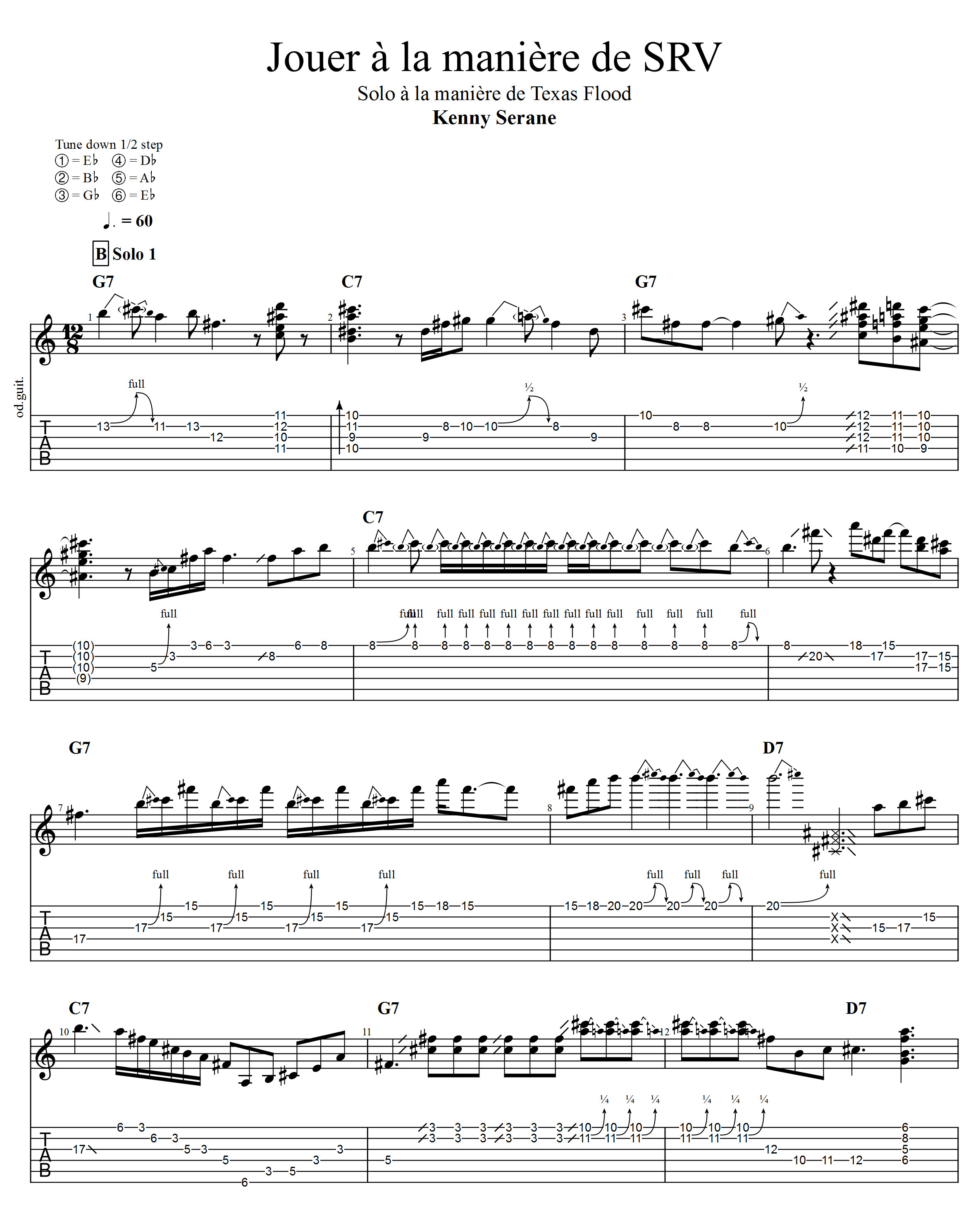Partition 1 - Grille mélodique et morceau complet