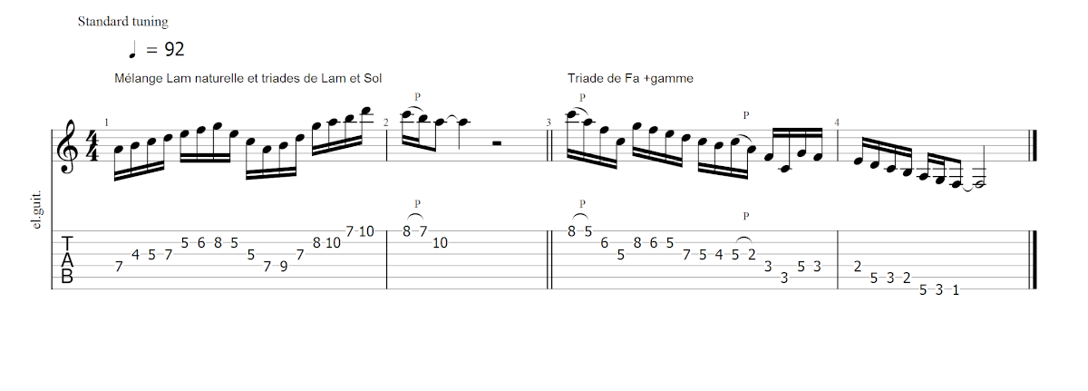 Partition 4 - Chapitre 4 : Triades à l'intérieur des gammes