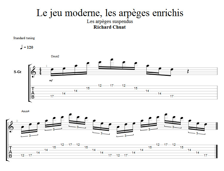 Partition 5 - Les arpèges suspendus