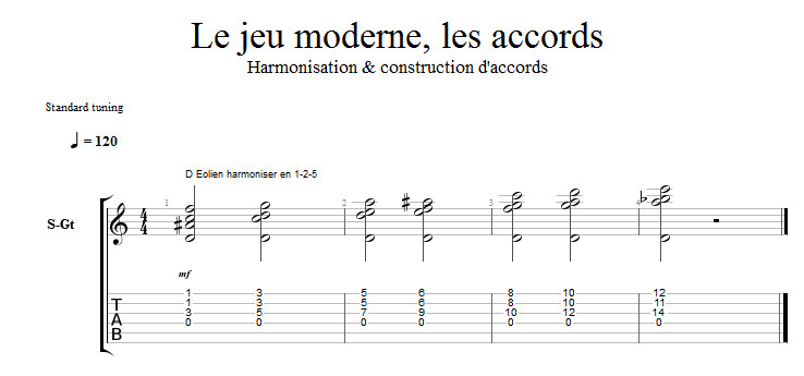 Partition 2 - Partie 2 : technique d'harmonisation et de construction d'accords