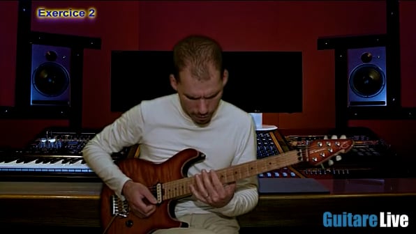 Sur l'ensemble du manche