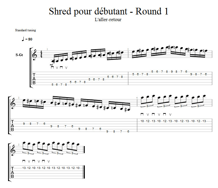 Partition 1 - Partie 1 : aller retour et synchronisation des 2 mains