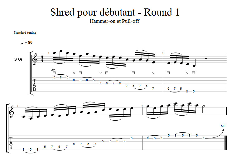 Partition 2 - Partie 2 : hammer et pull-off