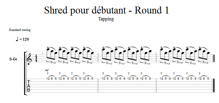 Partition 4 - Partie 4 : tapping