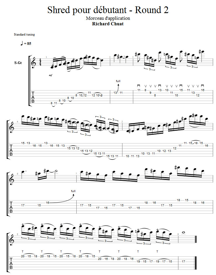 Partition 5 - Partie 5 : morceau d'application