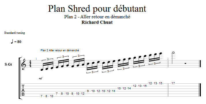 Partition 2 - Plan 2 - Aller retour en démanché