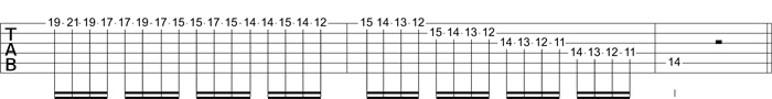 Partition 15 - Plan 15 - Shred sur une corde en Bm