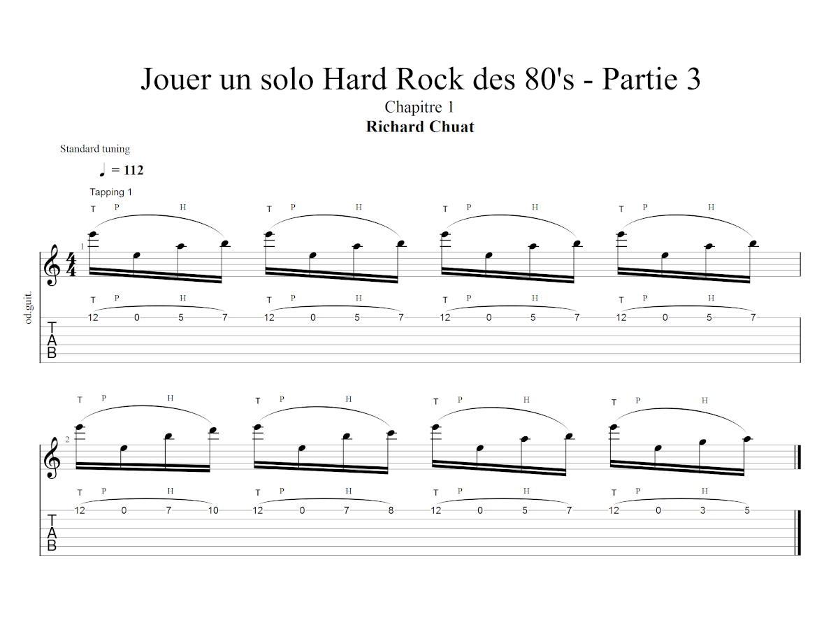Partition 1 - Chapitre 1 - Utilisation de la corde à vide