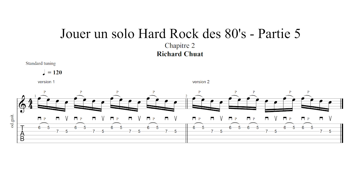 Partition 2 - Chapitre 2 - Note en pull-off et attaquée