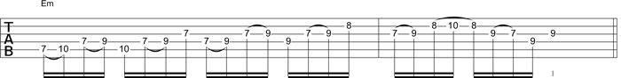 Partition 2 - Plan hard rock 2 - Gamme penta de E