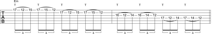 Partition 5 - Plan hard rock 5 - Tapping et mélange hammer-on / pull-off