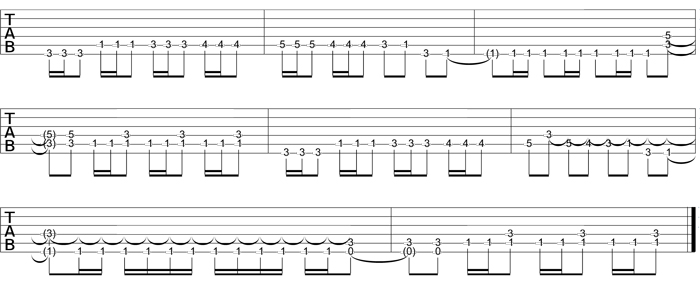 Partition 3 - Riff principal