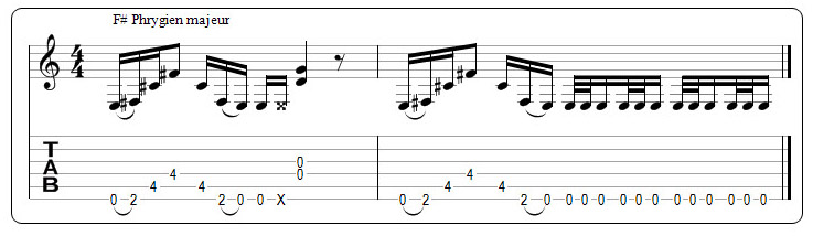 Partition 5 - Dans un style très death metal, l'ajout de triples-croche
