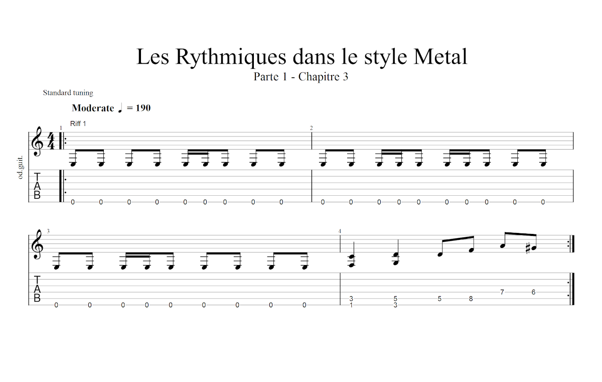 Partition 3 - Chapitre 3 : riff d'application 1