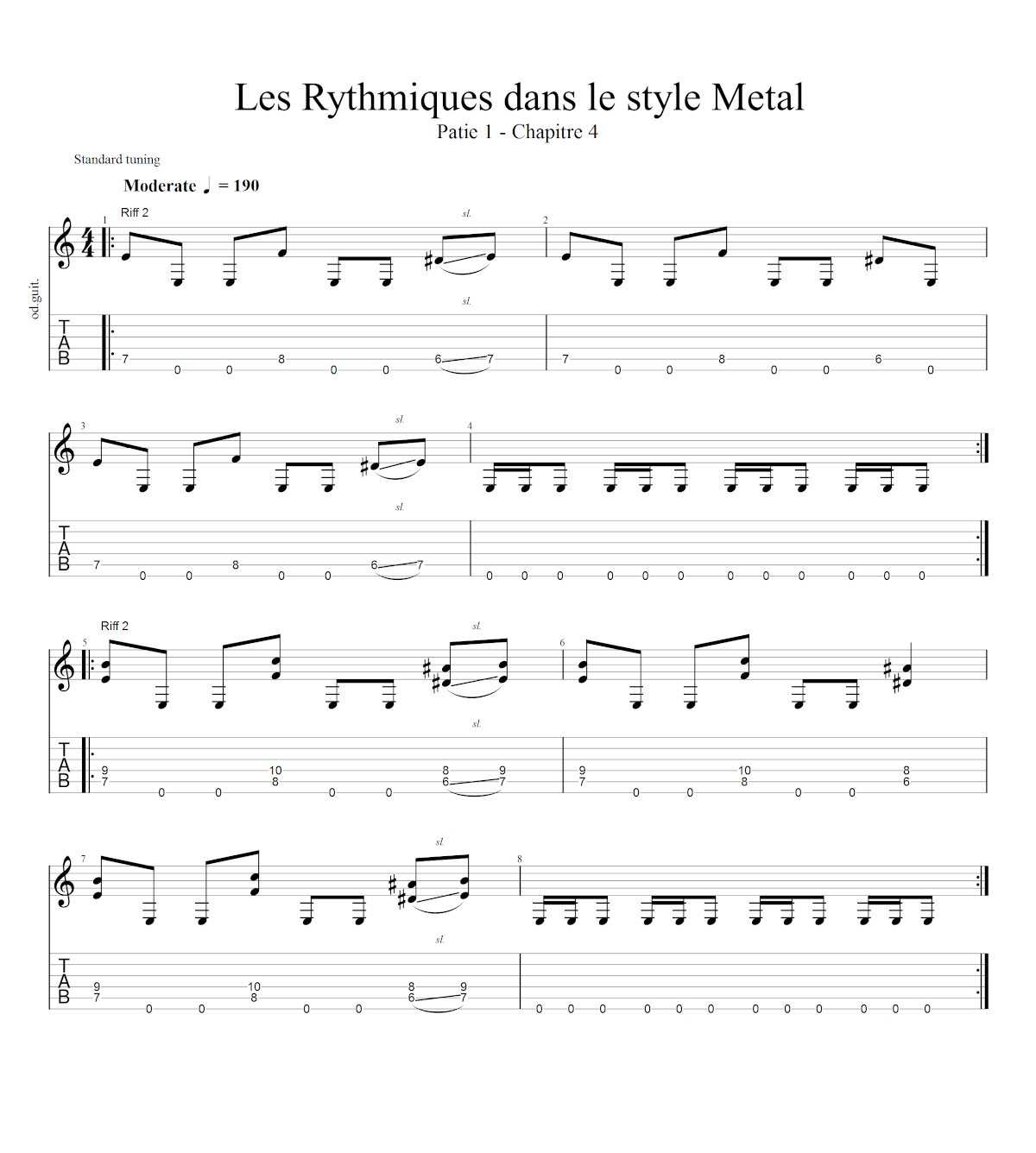 Partition 4 - Chapitre 4 : riff d'application 2