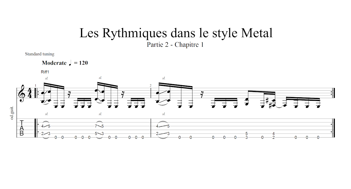 Partition 1 - Chapitre 1 : riff 1