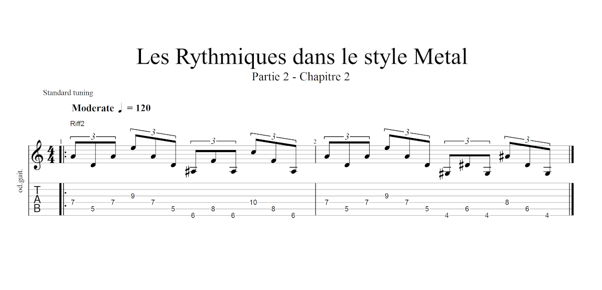 Partition 2 - Chapitre 2 : riff 2