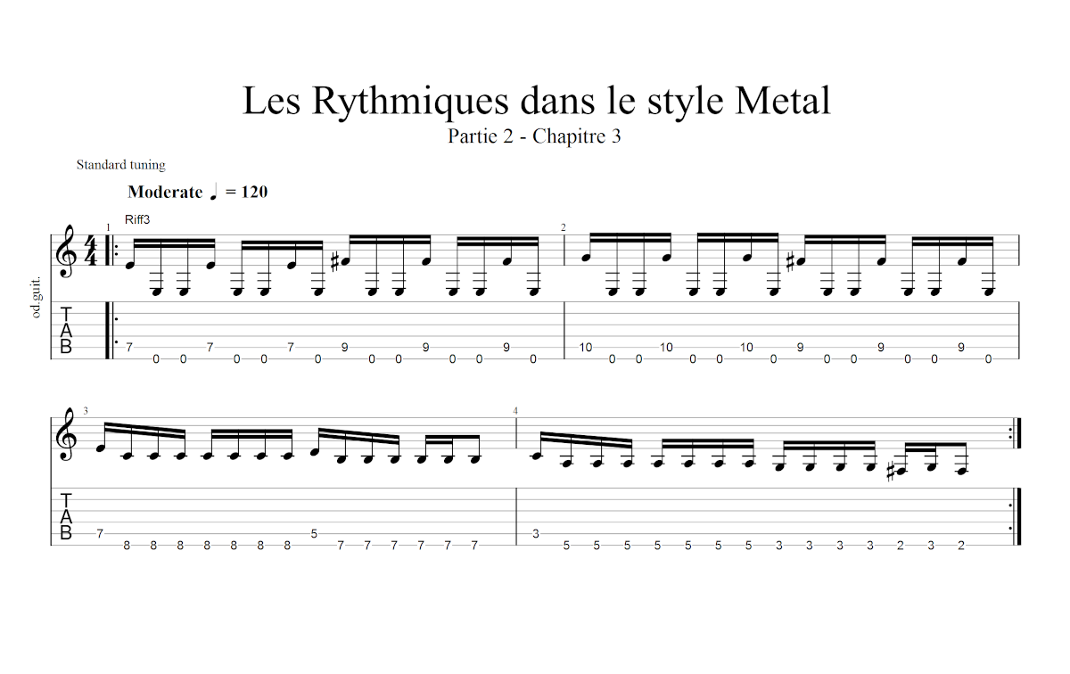 Partition 3 - Chapitre 3 : riff 3