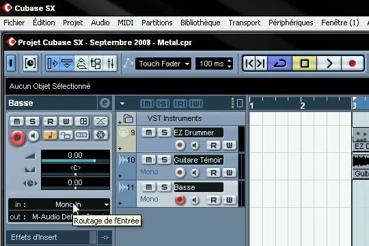 Enregistrement de la basse