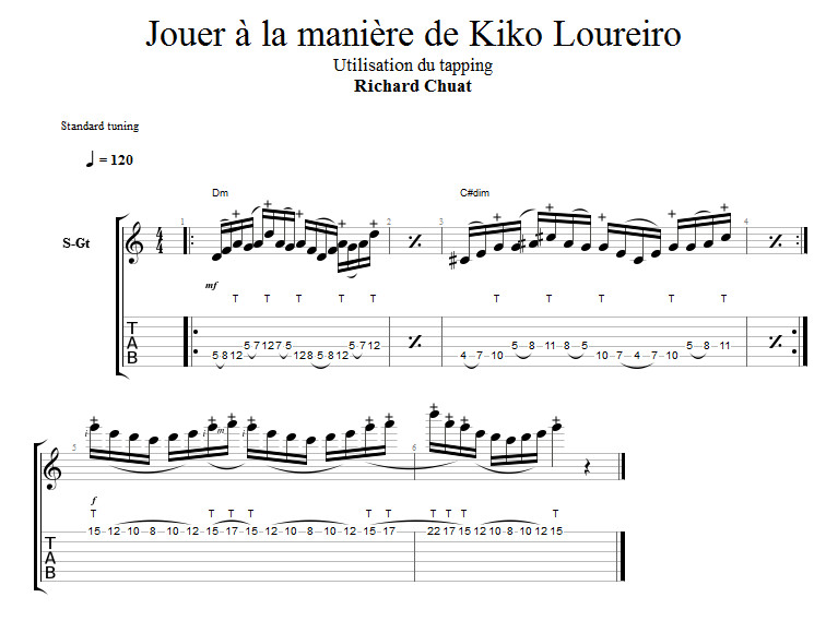 Partition 1 - Tapping : Polyphonie et arpèges