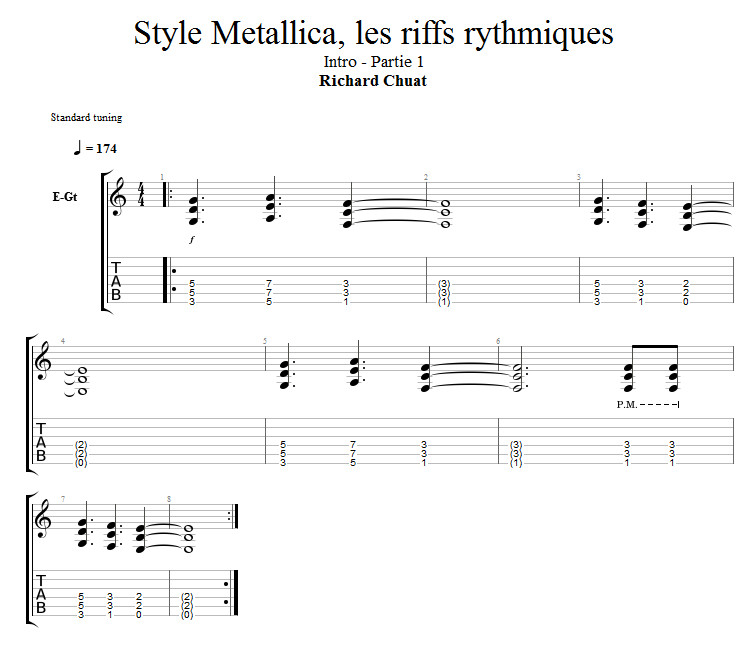 Partition 1 - Intro et arpèges