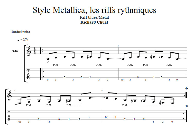Partition 5 - Riff blues-Metal